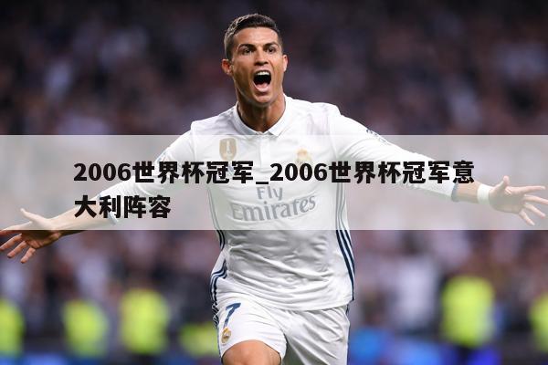 2006世界杯冠军_2006世界杯冠军意大利阵容